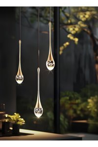 Bozyaka Aydınlatma Juliet Tekli Kahverengi Ahşap Modern Ahşap Salon-Oturma Odası Avize