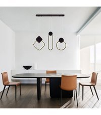 Lucea Banova 3'lü Gri Sarkıt Modern Metal Salon-Oturma Odası Avize