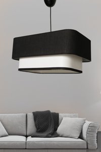 Hanımefendy Tekli Lacivert Halat Rustik Halat Salon-Oturma Odası Avize
