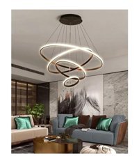 Primera Yıldız Tekli Siyah Cam Modern Metal Salon-Oturma Odası Avize