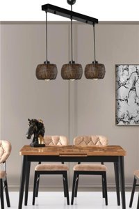 Leobabyroom Tekli Gri Sarkıt Modern Kumaş Bebek-Çocuk Odası Avize