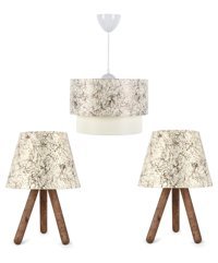 Art&Gift Tekli Siyah Modern Kumaş Salon-Oturma Odası Avize