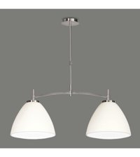 Acb Iluminacion 5083/2 Wh 2'li Beyaz Cam Modern Cam Salon-Oturma Odası Avize