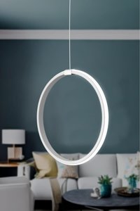 Eglo Pinetara 4'lü Beyaz Silindir Modern Çelik Salon-Oturma Odası Avize