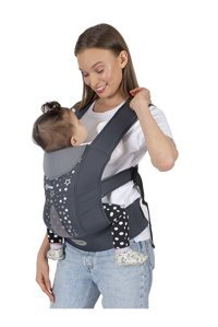 Sevi Bebe Lüks 5-12 kg Kapasiteli Oturaklı Kanguru Mavi - Gri