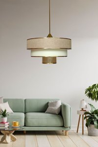 Eray Aydınlatma 2078-40 3'lü Beyaz Ledli Modern Metal Salon-Oturma Odası Avize