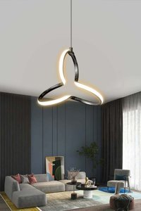 Polataydinlatma 3'lü Siyah Sarkıt Modern Plastik Salon-Oturma Odası Avize