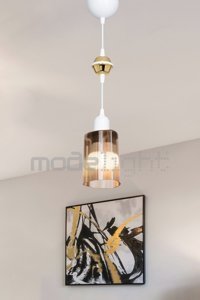 Mınımal Etıcaret Ve Bılgı Teknolojılerı Monarch 3'lü Altın Modern Cam Salon Avize