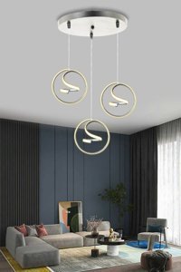 Polataydinlatma Cihar Tekli Beyaz Sarkıt Modern Metal Salon-Oturma Odası Avize