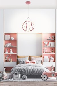 Kuğulu 7'li Çok Renkli Cam Modern Cam Salon-Oturma Odası Avize
