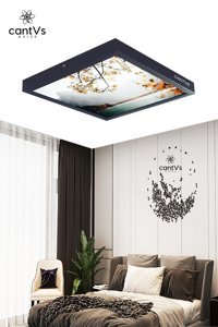 Burenze 4'lü Bej Kristal Taşlı Modern Krom Salon-Oturma Odası Avize