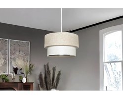Esslight Armin 3'lü Beyaz Sarkıt Modern Metal Salon-Oturma Odası Avize