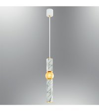 Lit Dizayn 3'lü Krem Lacivert Silindir Modern Kumaş Salon-Oturma Odası Avize