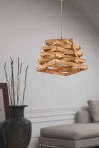 Bby Home & Desıgn Lanna Tekli Lacivert Sarkıt Modern Kumaş Antre-Hol Avize