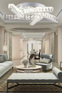 Apliqa Laney 3'lü Altın Ledli Modern Metal Salon-Oturma Odası Avize