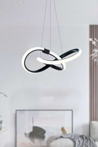 Eglo Stype Tekli Siyah Prizma Modern Çelik Salon-Oturma Odası Avize