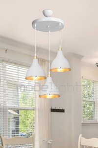 Mınımal Etıcaret Ve Bılgı Teknolojılerı Tekli Beyaz Şapkalı Modern Kumaş Salon-Oturma Odası Avize