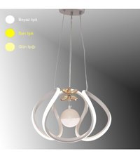 Tekfa 3'lü Mavi Sarkıt Modern Metal Salon-Oturma Odası Avize