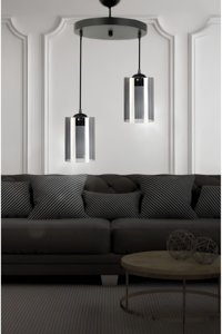 Perateknoloji Samanyolu 3'lü Gri Halka Modern Alüminyum Salon-Oturma Odası Avize