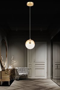 Naturel Lighting Balle Tekli Sarı Jüt Rustik Ahşap Salon-Oturma Odası Avize