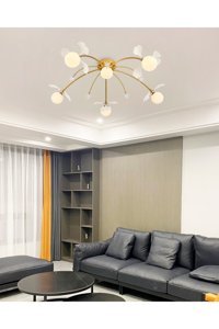 Lina 42 Tekli Çok Renkli Sarkıt Modern Kumaş Bebek-Çocuk Odası Avize