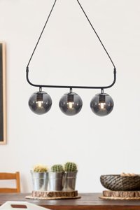 Lumenistanbul Aksel 3'lü Beyaz Sarkıt Modern Plastik Salon-Oturma Odası Avize