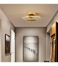 Tt Aydınlatma Tt006-1-Esk Tekli Kahverengi Ledli Modern Alüminyum Salon-Oturma Odası Avize