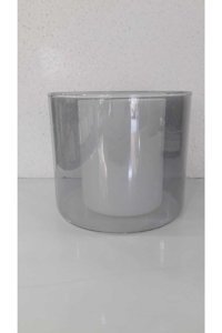 Ada Avize E27 Tekli Gri Cam Modern Cam Antre-Hol Avize