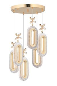 Home Yılan Tekli Beyaz Ledli Modern Alüminyum Salon-Oturma Odası Avize