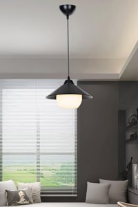 Nylife Tekli Ekru Makrome Modern Çelik Salon-Oturma Odası Avize