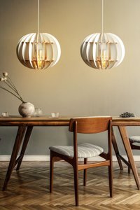 Ferisa Home Tekli Kahverengi Ahşap Rustik Ahşap Salon-Oturma Odası Avize