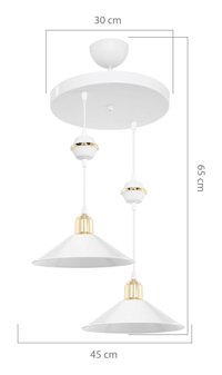Luna Lighting 3151-3-03 Merit Tekli Sarı Ledli Modern Metal Salon-Oturma Odası Avize