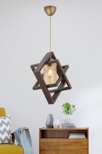 Bby Home & Desıgn Luciana Tekli Gri Sarkıt Modern Kumaş Salon-Oturma Odası Avize