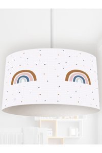 Evlight Tekli Pembe Kumaş Modern Kumaş Salon-Oturma Odası Avize