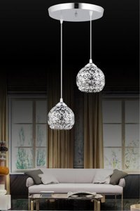 Homing Ayd-1129 Tekli Bej Pasta Modern Kumaş Salon-Oturma Odası Avize