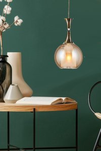 Vk Home Aydınlatma Lilyum Tekli Siyah Sarkıt Modern Metal Salon-Oturma Odası Avize