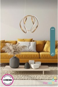 Lumenistanbul Tekli Kahverengi Hasır Otantik Hasır Salon-Oturma Odası Avize