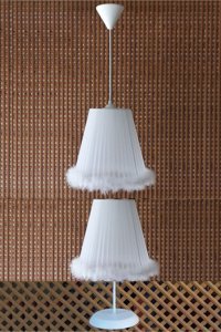 Naturel Lighting Balle Tekli Gri Sarkıt Modern Halat Salon-Oturma Odası Avize