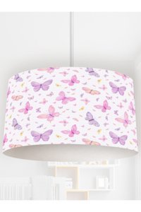 Evlight Tekli Pembe Modern Kumaş Çocuk Odası Avize