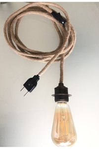 Eslight Emg6 Tekli Gri Modern Plastik Salon-Oturma Odası Avize
