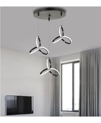 Harnelli 3'lü Gri Sarkıt Modern Alüminyum Salon-Oturma Odası Avize