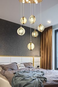 Buiva Tekli Siyah Sarkıt Retro Metal Salon-Oturma Odası Avize