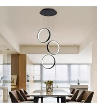 Eglo Valcasotto 1 Tekli Siyah Kare Modern Çelik Salon-Oturma Odası Avize