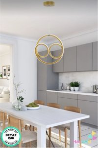 Lumenistanbul Tekli Beyaz Sarkıt Modern Plastik Salon-Oturma Odası Avize