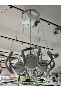 Tt Aydınlatma Tt301-Esk Tekli Ekru Ledli Modern Alüminyum Salon-Oturma Odası Avize