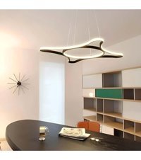 Özcan Aydınlatma 3434-1A-19 Tekli Siyah Küre Modern Cam Salon-Oturma Odası Avize