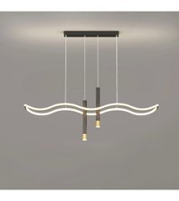 Kmurathepgüneş Arts 3'lü Çok Renkli Kristal Taşlı Modern Çelik Salon-Oturma Odası Avize