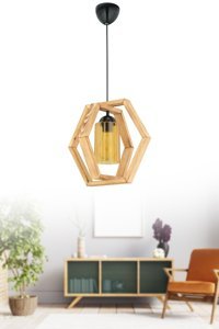 Bby Home & Desıgn Delson Tekli Siyah Sarkıt Modern Metal Salon-Oturma Odası Avize