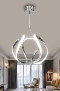 Ladco Aydınlatma A-5132-60 Tekli Siyah Ledli Modern Alüminyum Salon-Oturma Odası Avize