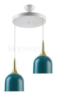 Luna Lighting 4066-10A-19 Madre Tekli Siyah Ledli Modern Metal Salon-Oturma Odası Avize